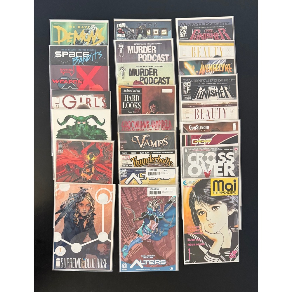 25 Comic Lot Gunslinger Spawn Punisher Vampirella Marvel Image Dark Horse NM